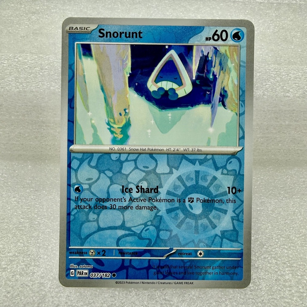 Snorunt 037/182 SV04: Paradox Rift Reverse Holo Pokémon TCG Mint Unplayed